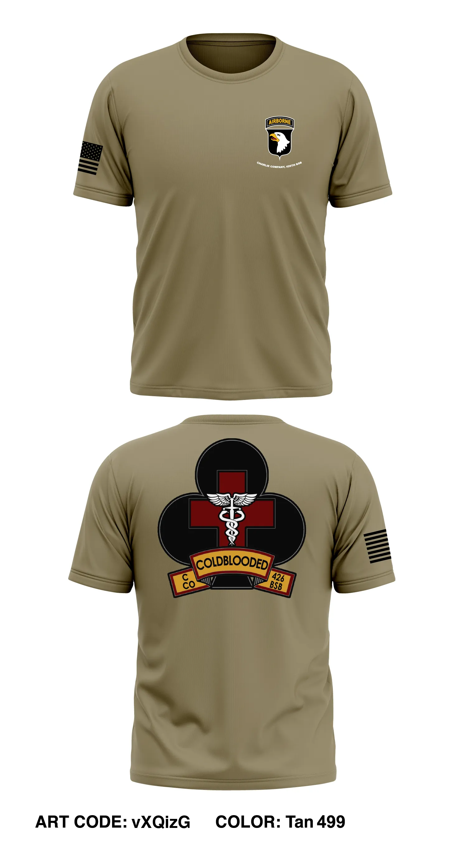 Charlie Company, 426th BSB Store 1 Core Men's SS Performance Tee - vXQizG