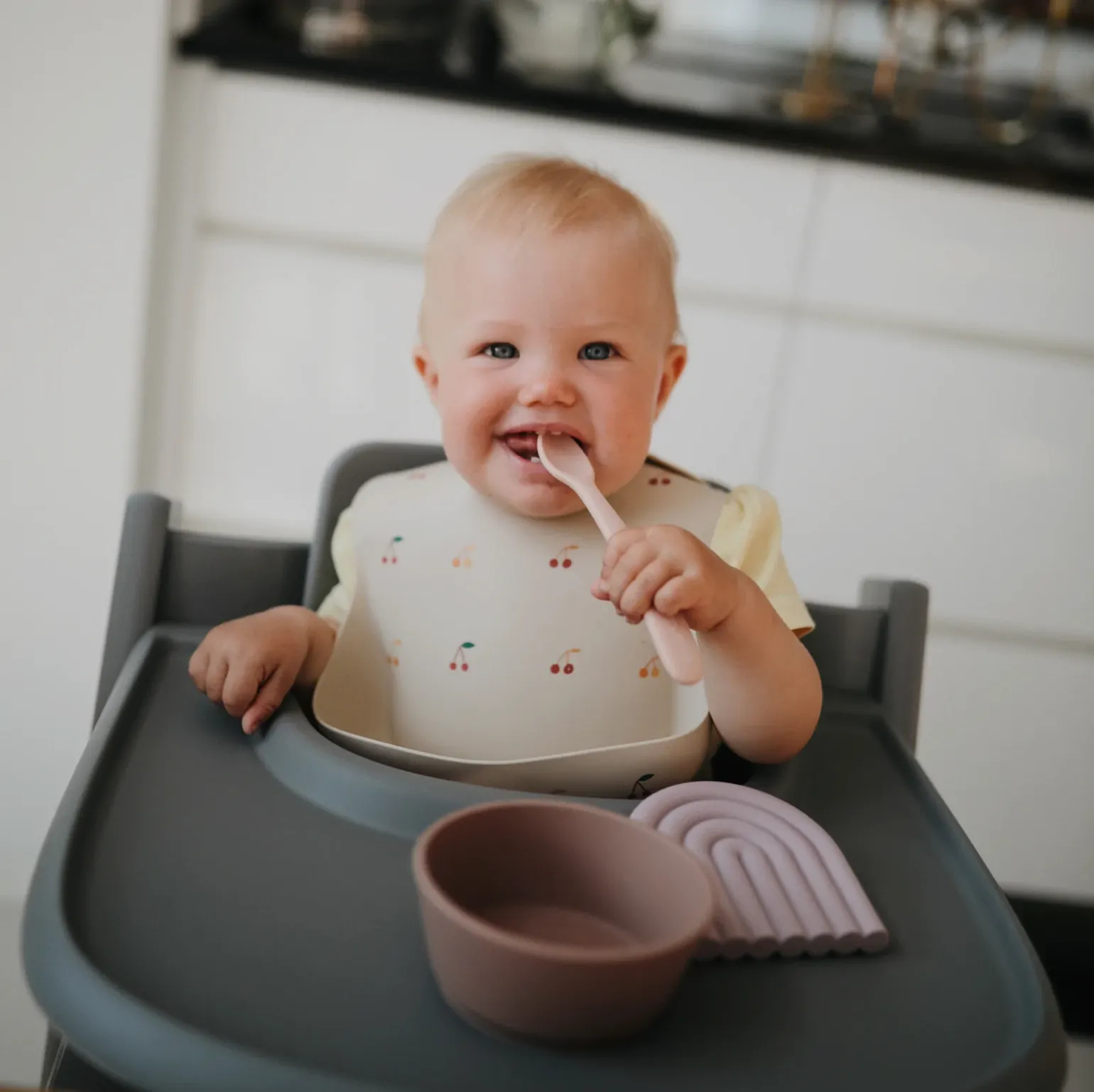 Cherries Silicone Bib