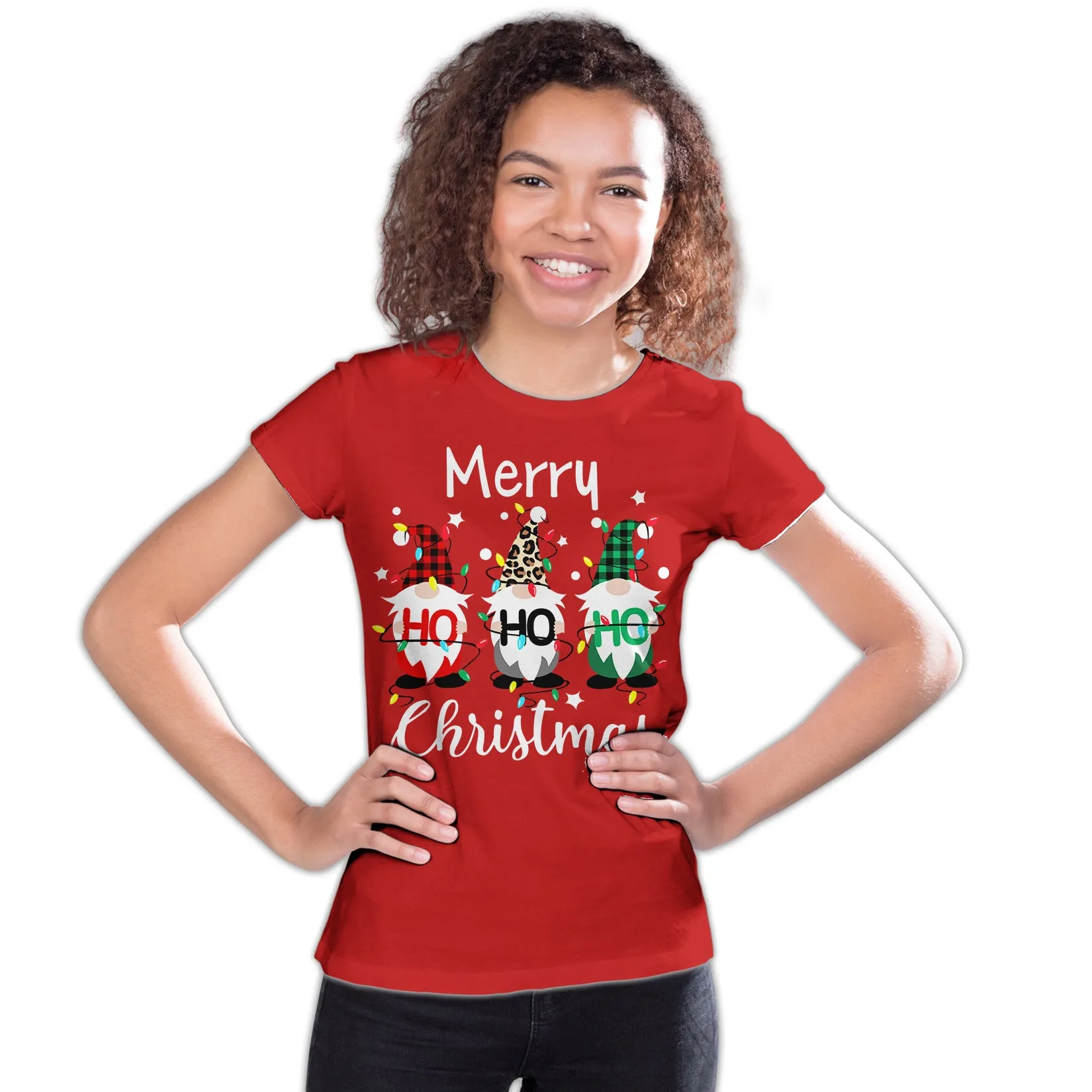 Christmas Elfs Meme Merry Ho Ho Ho Funny Cute Xmas Family Youth T-Shirt