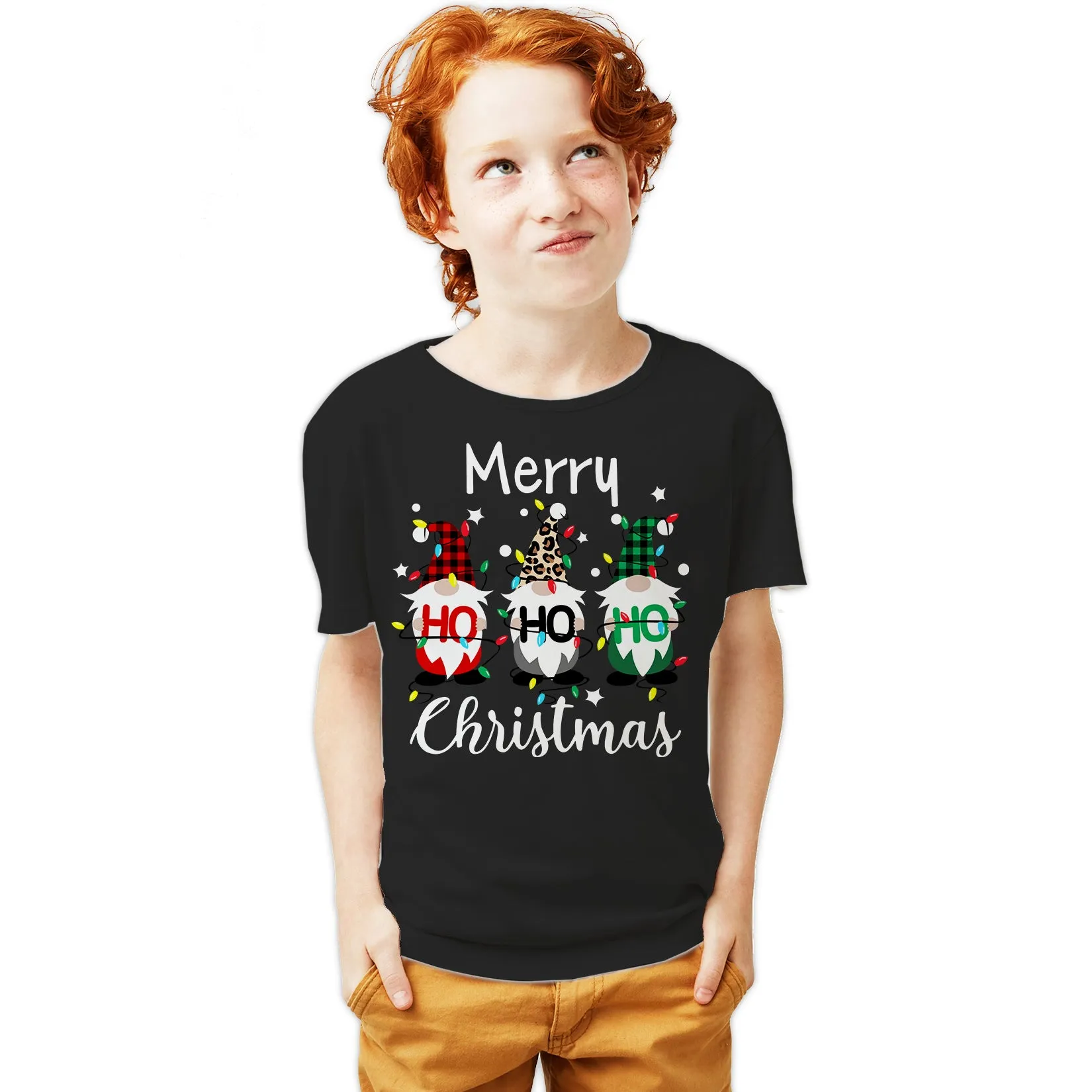 Christmas Elfs Meme Merry Ho Ho Ho Funny Cute Xmas Family Youth T-Shirt