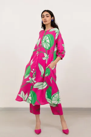 Citrus Grove Button-down Kurta set