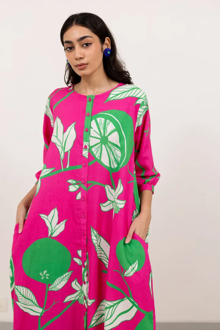 Citrus Grove Button-down Kurta set