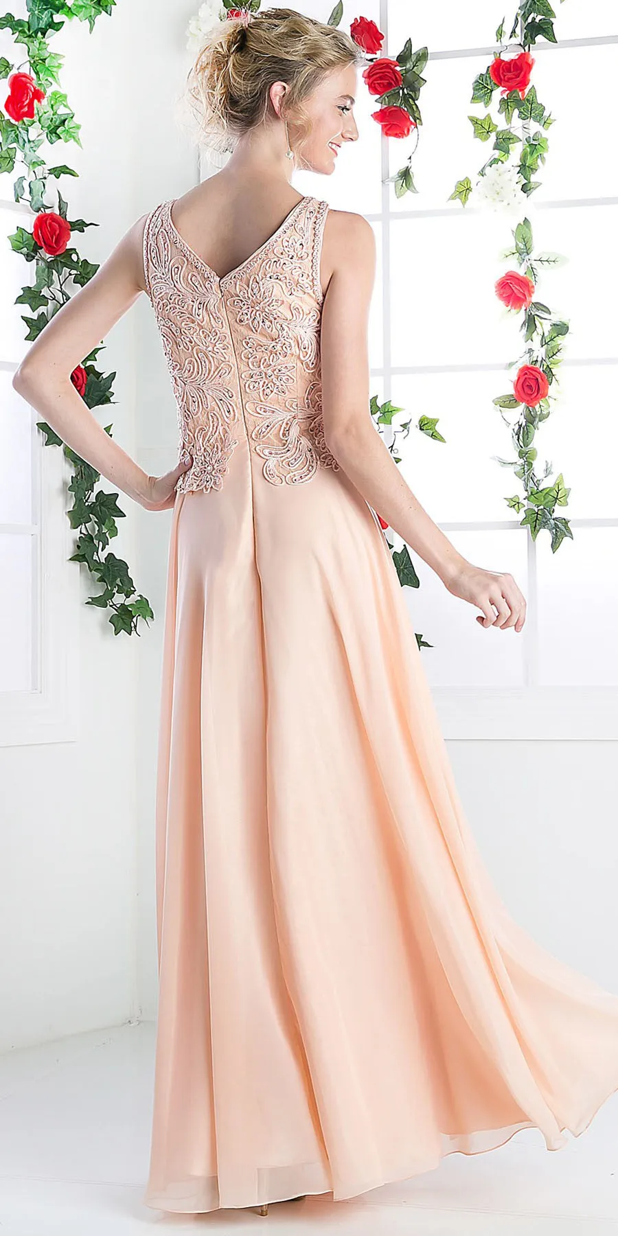 CLEARANCE - Cinderella Divine 1945 V-Neck Sleeveless Dress (Size 6XL)