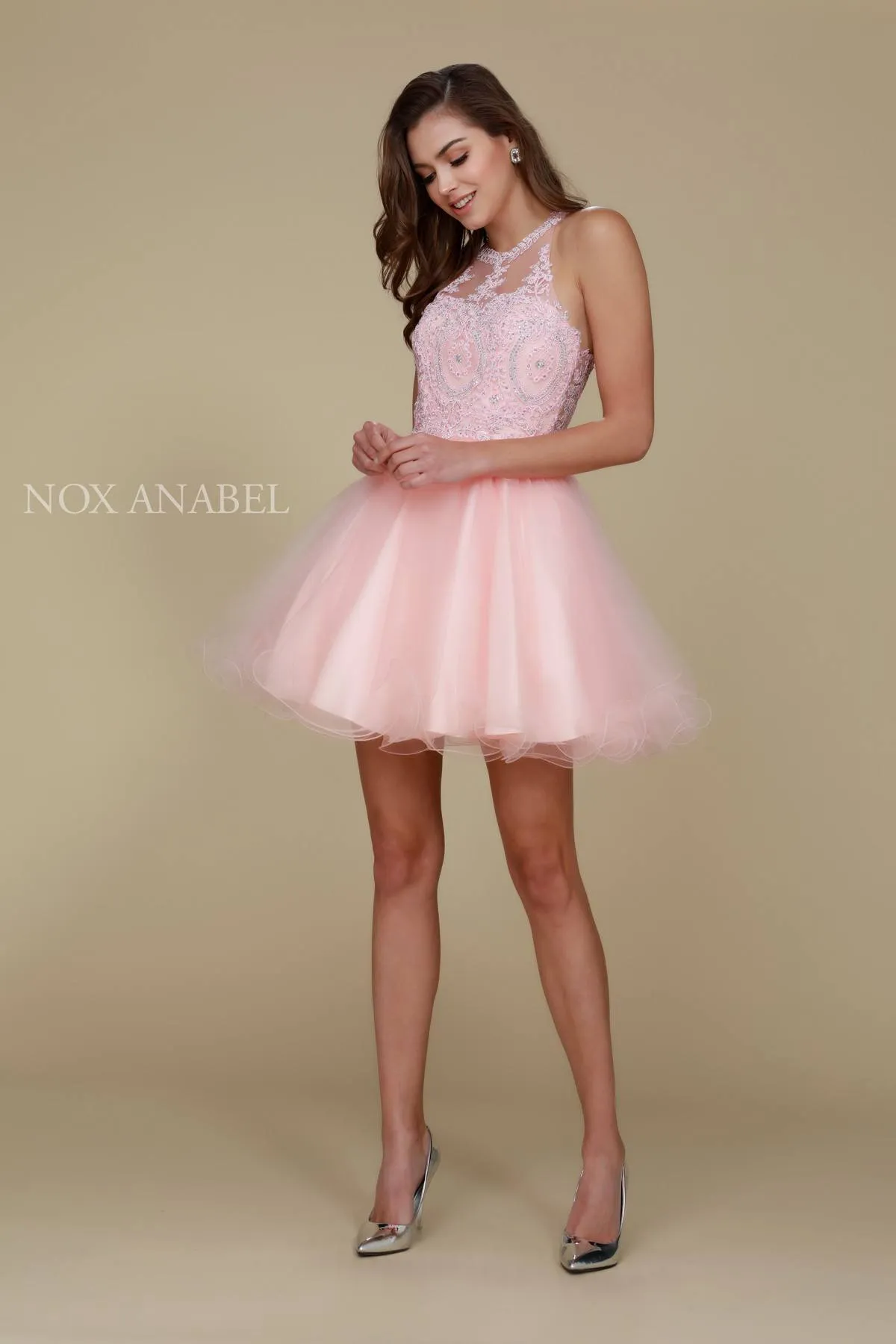 CLEARANCE - Nox Anabel B652 Short Dress Poofy A-Line Tulle Skirt (Size Small)