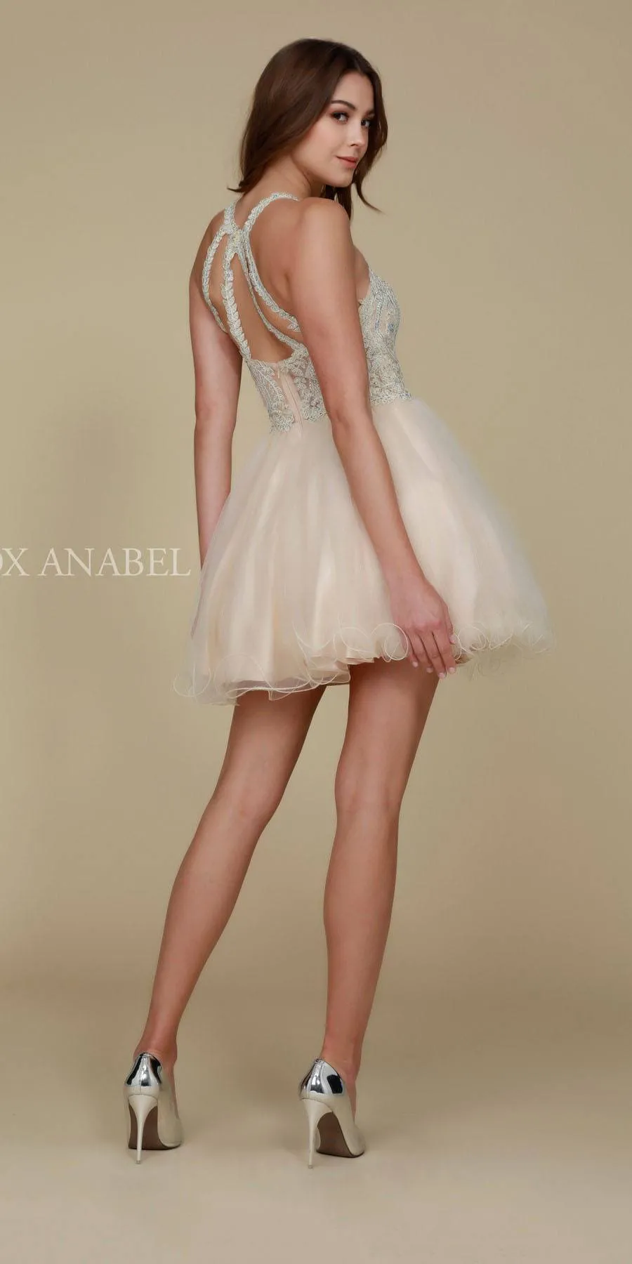 CLEARANCE - Nox Anabel B652 Short Dress Poofy A-Line Tulle Skirt (Size Small)