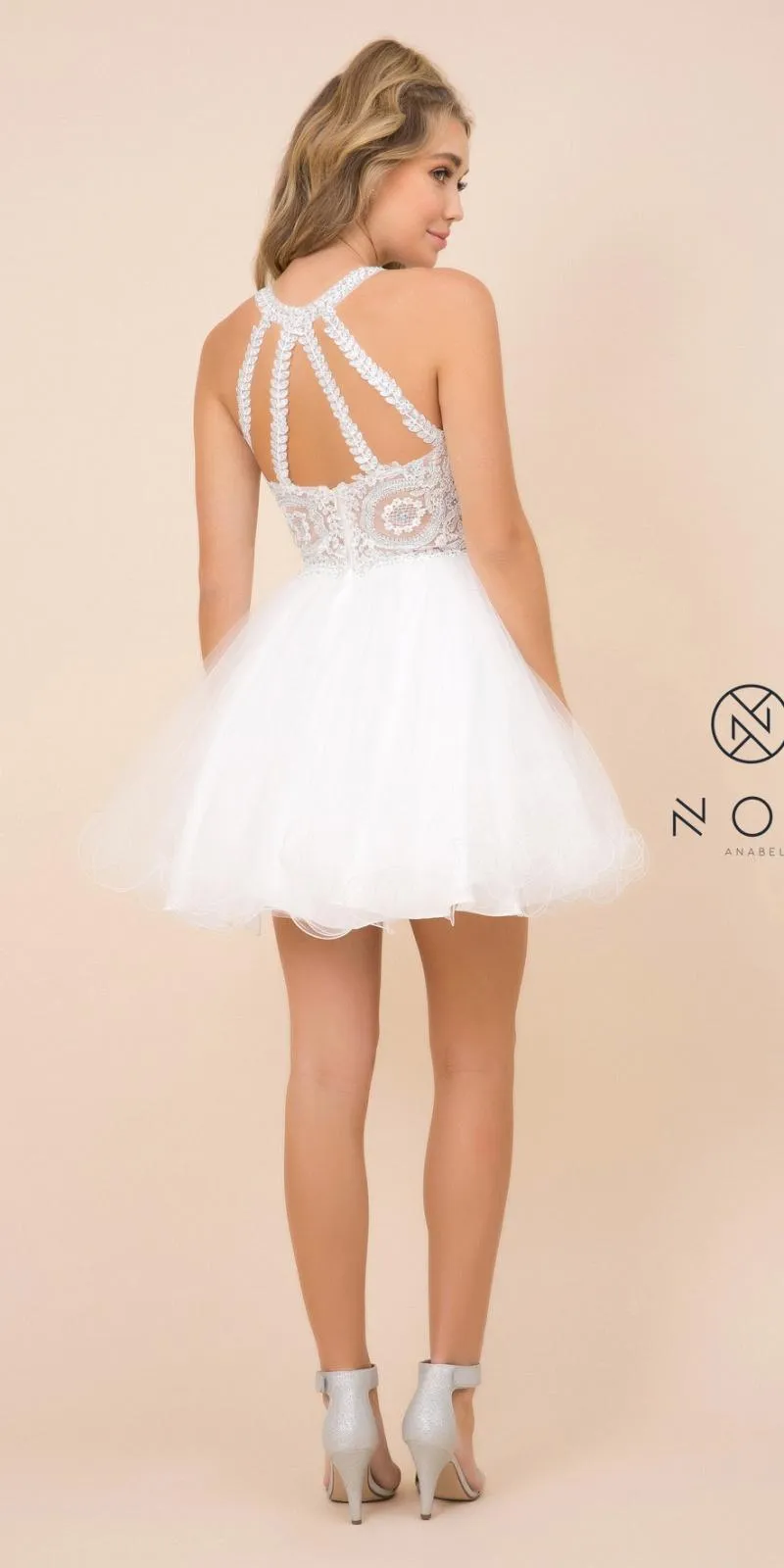 CLEARANCE - Nox Anabel B652 Short Dress Poofy A-Line Tulle Skirt (Size Small)