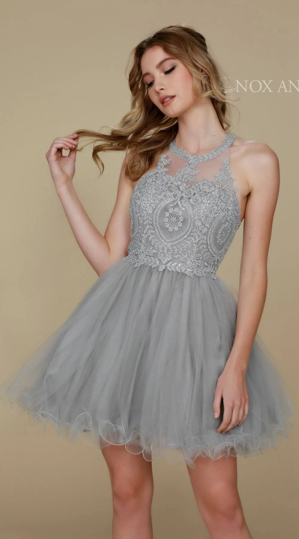 CLEARANCE - Nox Anabel B652 Short Dress Poofy A-Line Tulle Skirt (Size Small)