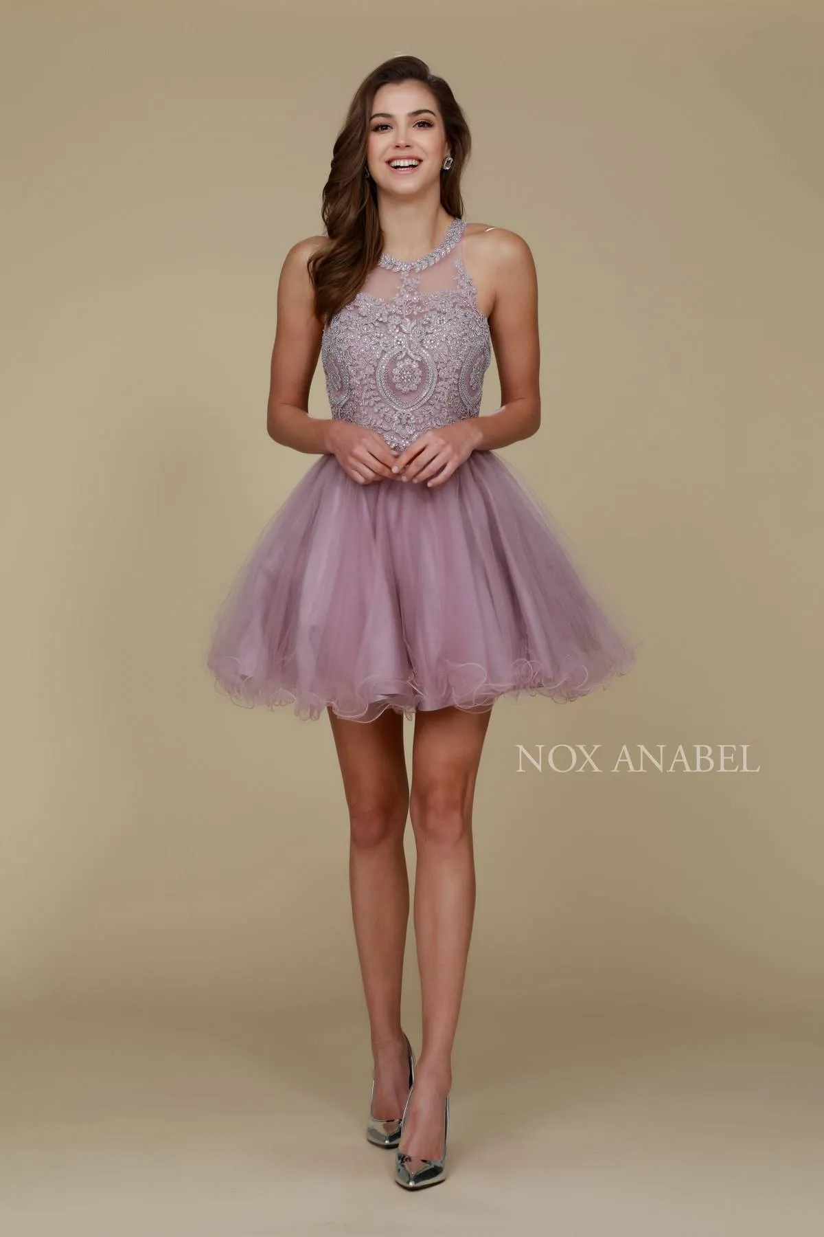 CLEARANCE - Nox Anabel B652 Short Dress Poofy A-Line Tulle Skirt (Size Small)