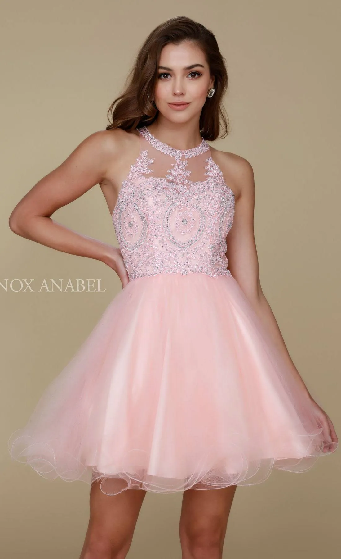 CLEARANCE - Nox Anabel B652 Short Dress Poofy A-Line Tulle Skirt (Size Small)