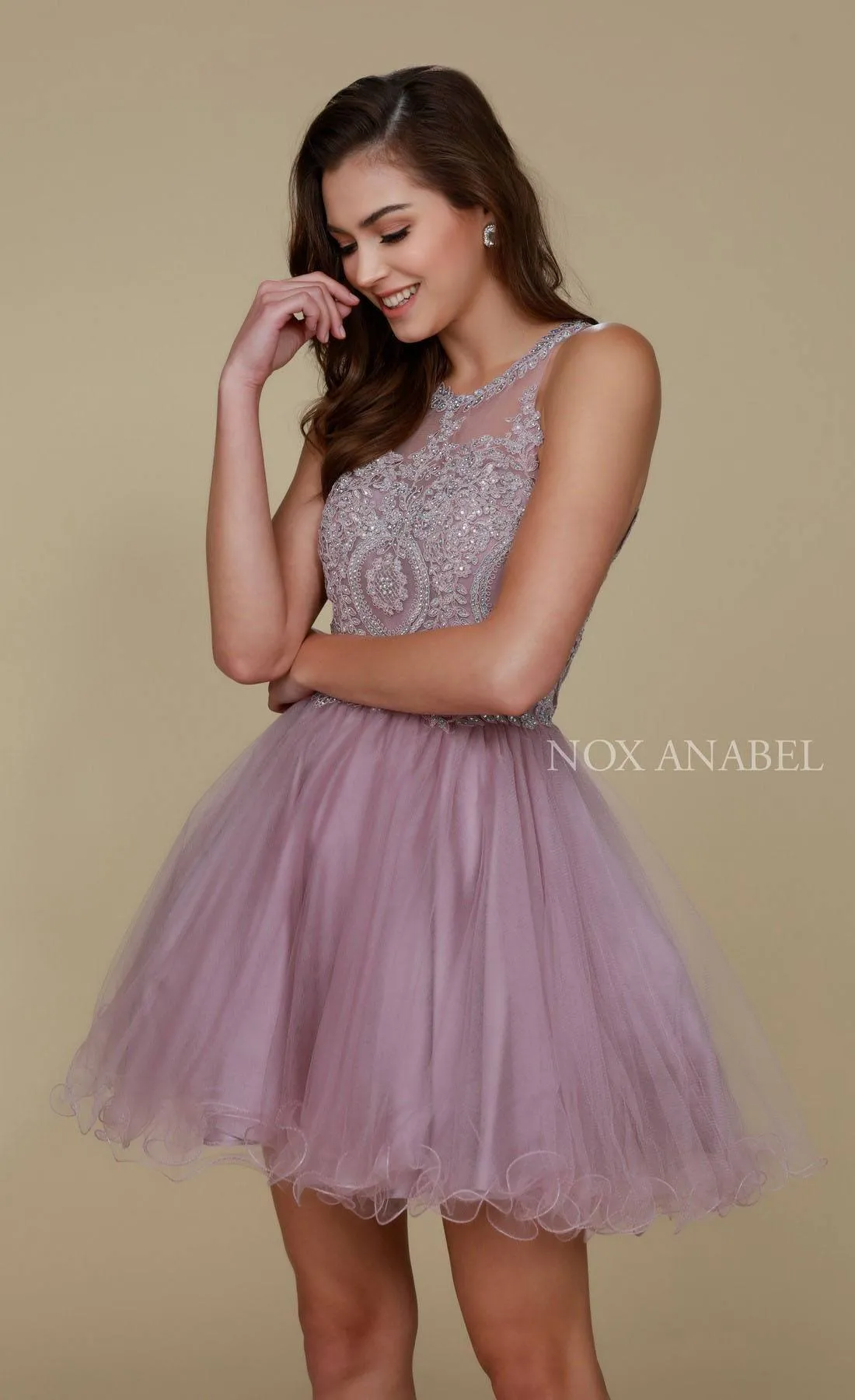 CLEARANCE - Nox Anabel B652 Short Dress Poofy A-Line Tulle Skirt (Size Small)
