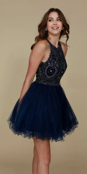 CLEARANCE - Nox Anabel B652 Short Dress Poofy A-Line Tulle Skirt (Size Small)