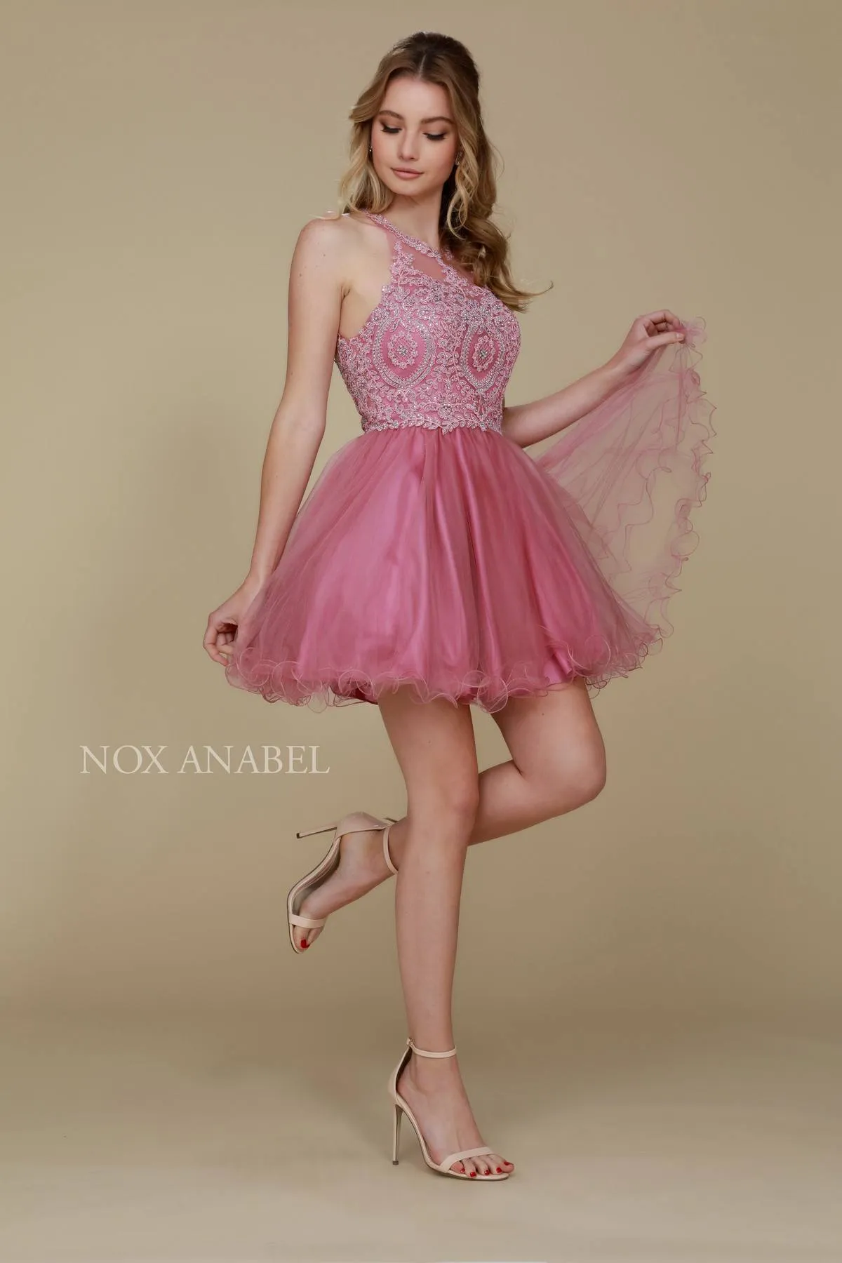 CLEARANCE - Nox Anabel B652 Short Dress Poofy A-Line Tulle Skirt (Size Small)