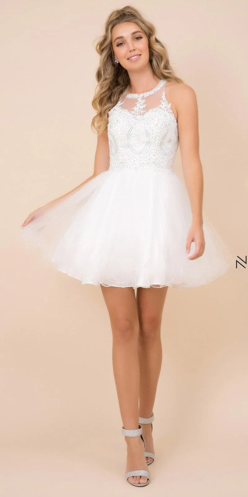 CLEARANCE - Nox Anabel B652 Short Dress Poofy A-Line Tulle Skirt (Size Small)