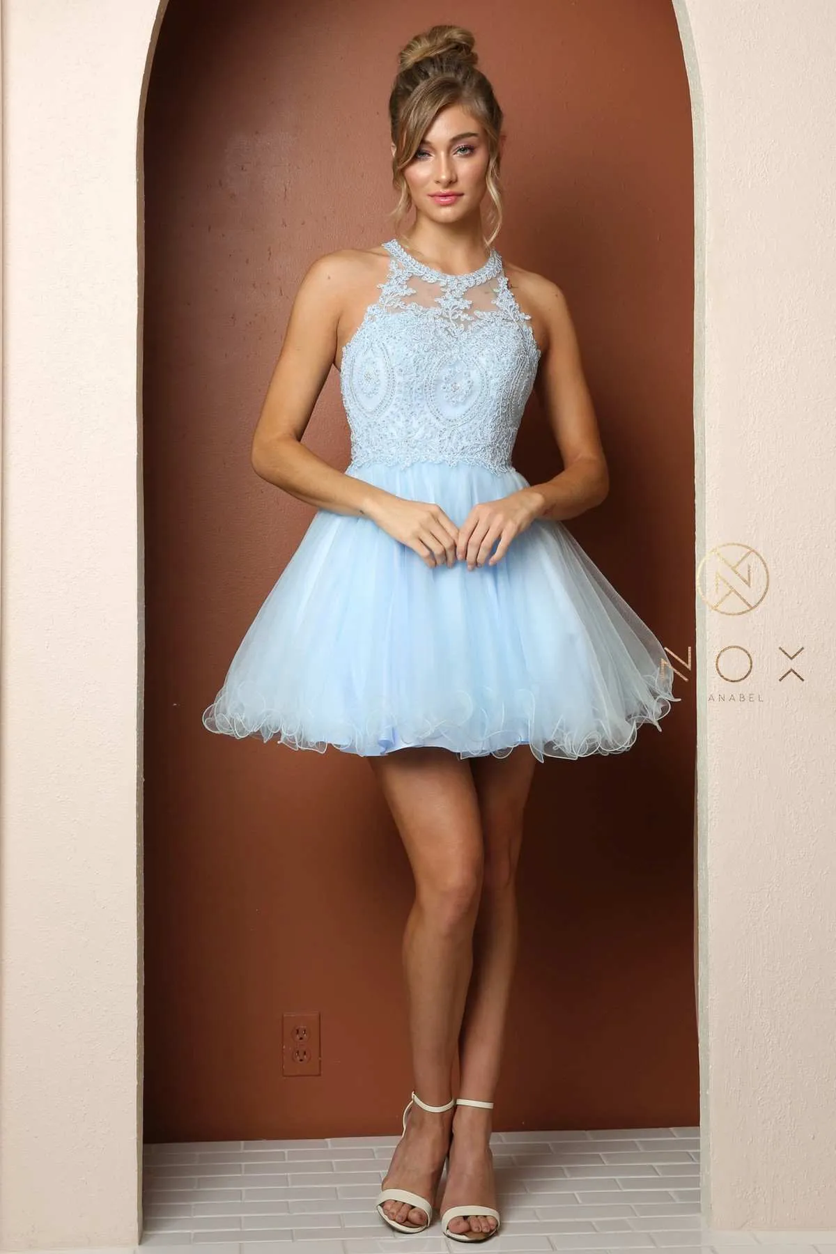 CLEARANCE - Nox Anabel B652 Short Dress Poofy A-Line Tulle Skirt (Size Small)