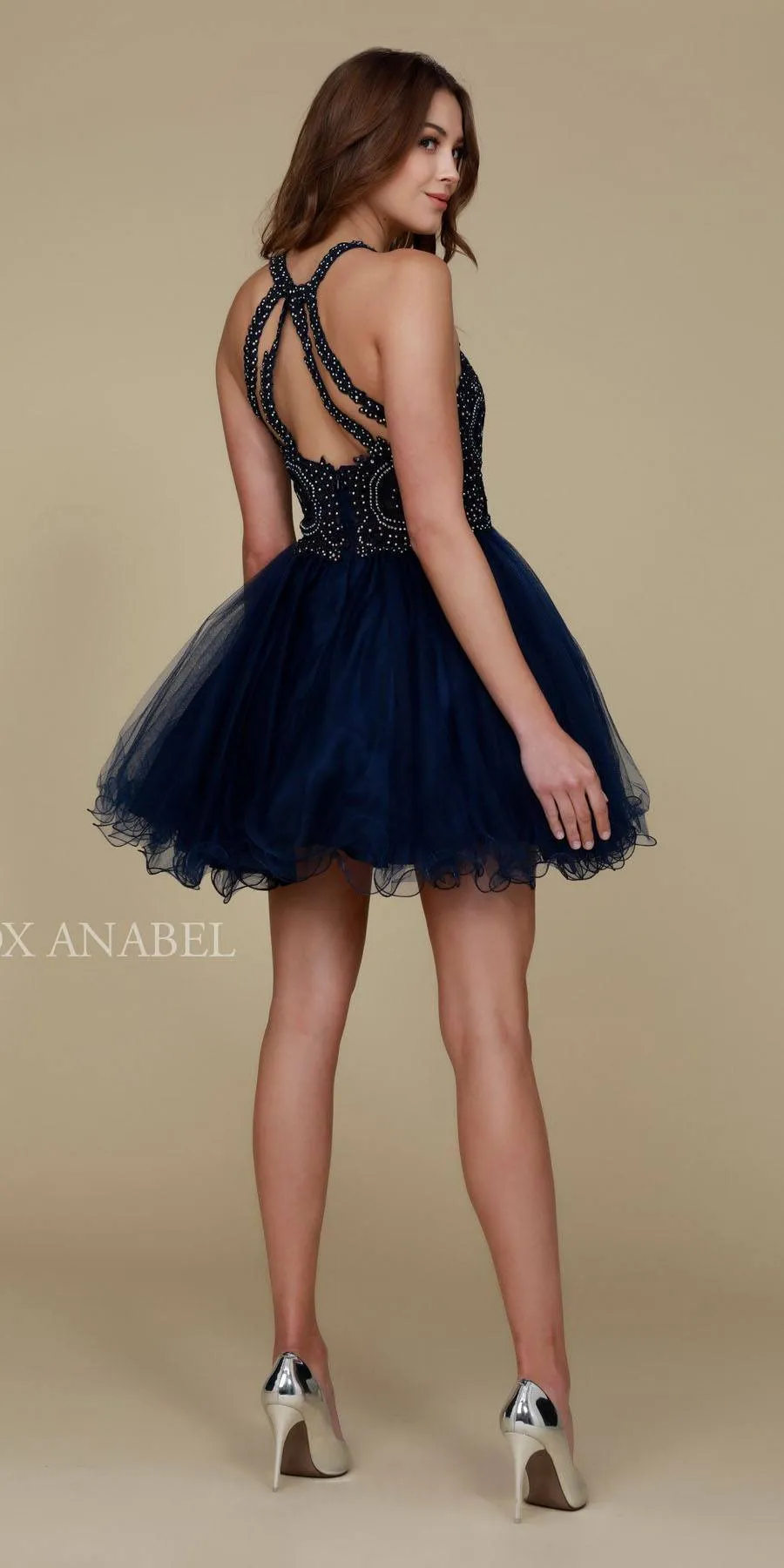 CLEARANCE - Nox Anabel B652 Short Dress Poofy A-Line Tulle Skirt (Size Small)