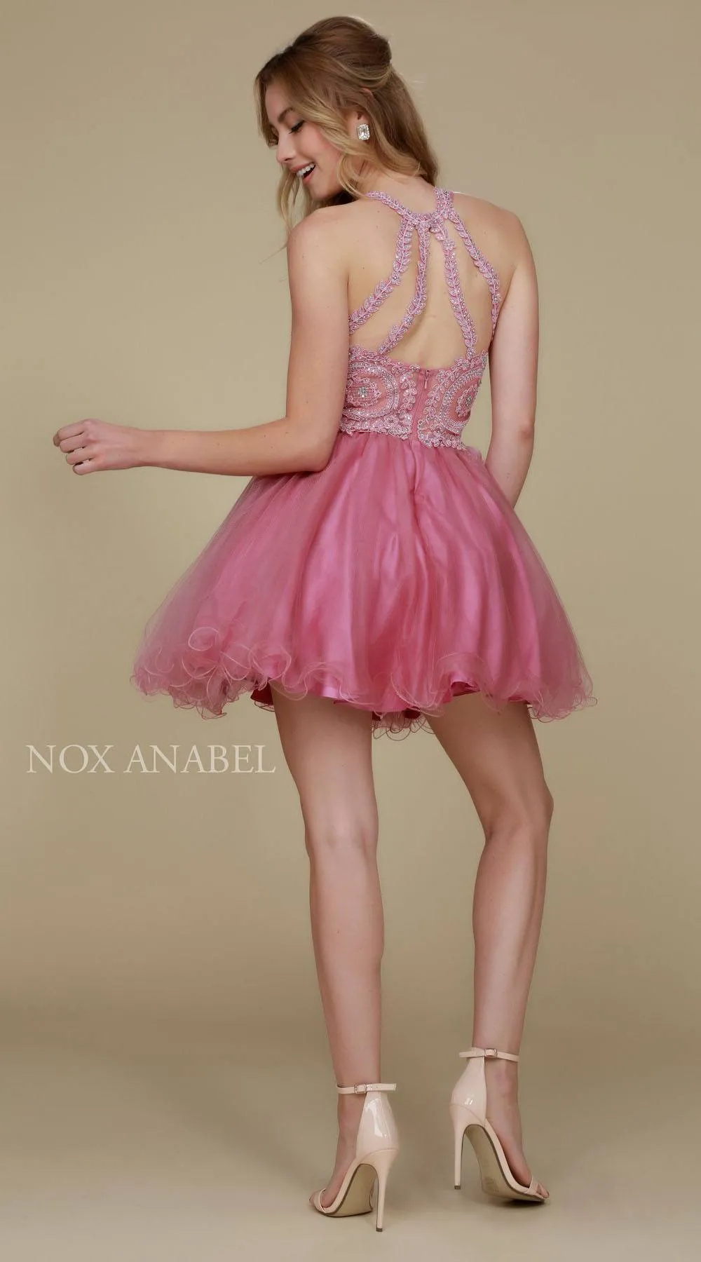 CLEARANCE - Nox Anabel B652 Short Dress Poofy A-Line Tulle Skirt (Size Small)