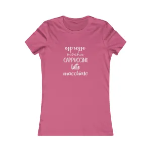 Coffee Lovers Short Sleeve Shirt | Coffee List | T-shirt | Embrace Your Vibe
