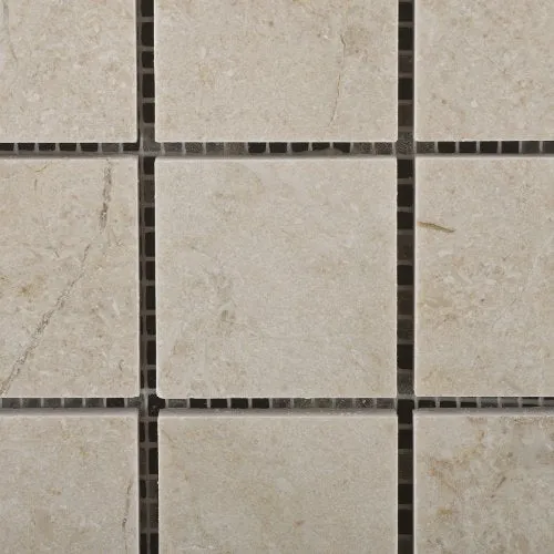 Crema Marfil Marble 2 X 2 Polished Mosaic Tile - 6" X 6" Sample