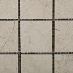 Crema Marfil Marble 2 X 2 Polished Mosaic Tile - 6" X 6" Sample