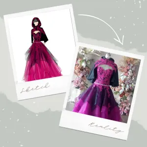 Custom Wedding Dress Creation- Sketch