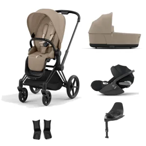 Cybex Priam (Cloud T Plus) Bundles - Matt Black/Cozy Beige/Sepia Black