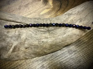 Czech Glass Fire Polished Bead Strand - Faceted Rounds - 5mm - 5”