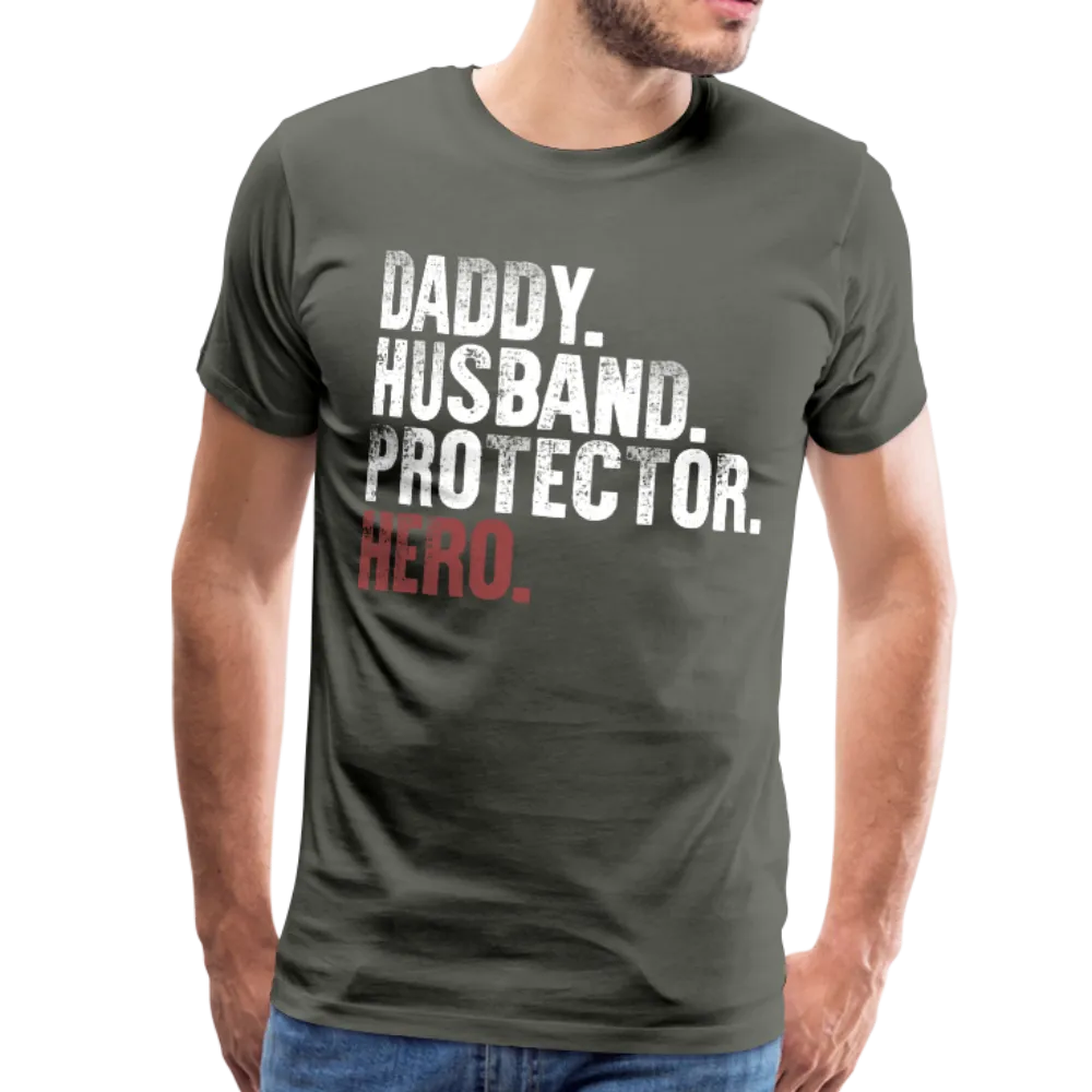 Daddy Husband Protector Hero Men's Premium T-Shirt (CK1019)