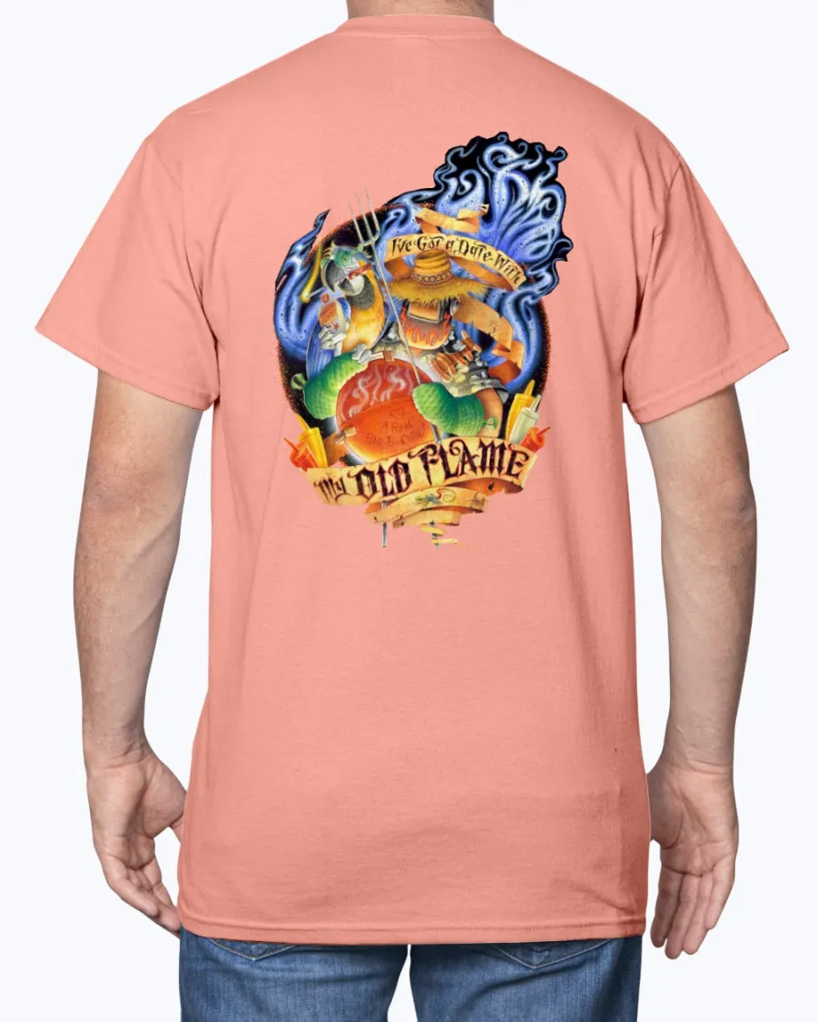 Date With My Old Flame BBQ T-shirt 6 oz Cotton