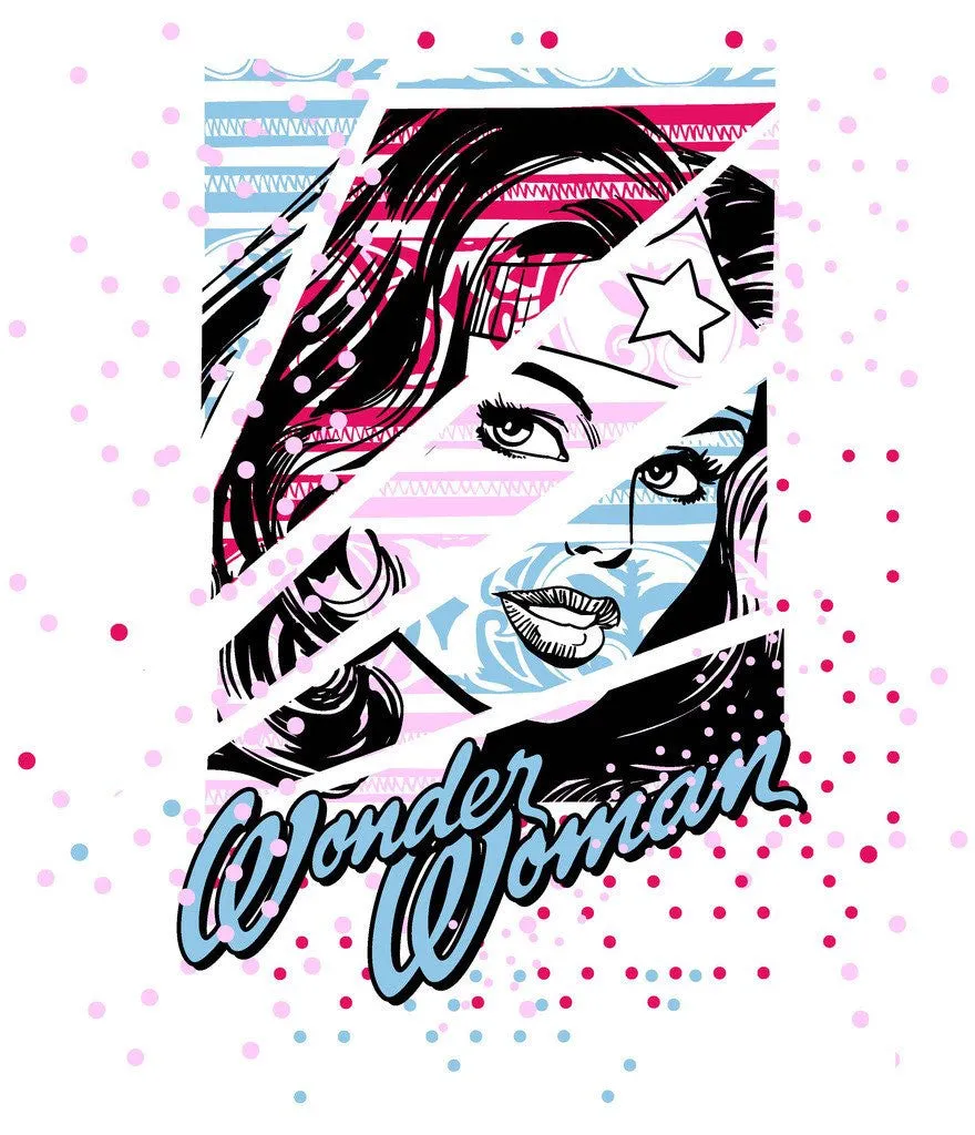 DC Comics Wonder Woman Warhol Official Women's T-shirt (White)