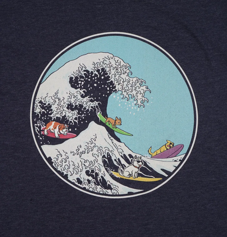 DOGS RIDIN' THE WAVE Unisex T-shirt