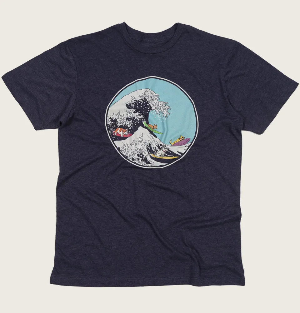 DOGS RIDIN' THE WAVE Unisex T-shirt