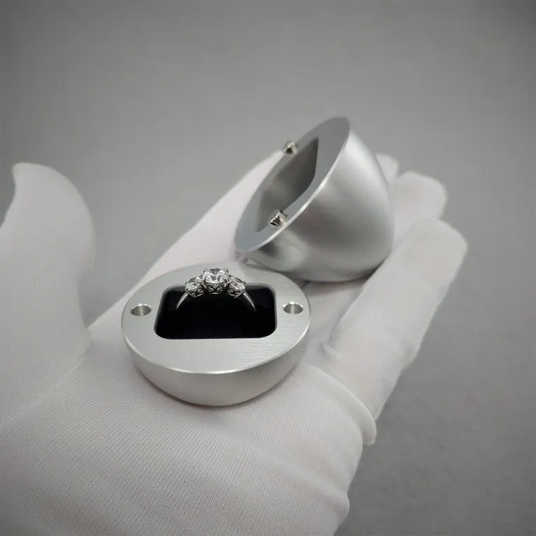 DPCustoms Engagement Ring Egg - Solid Metal Magnetic Egg Proposal Box