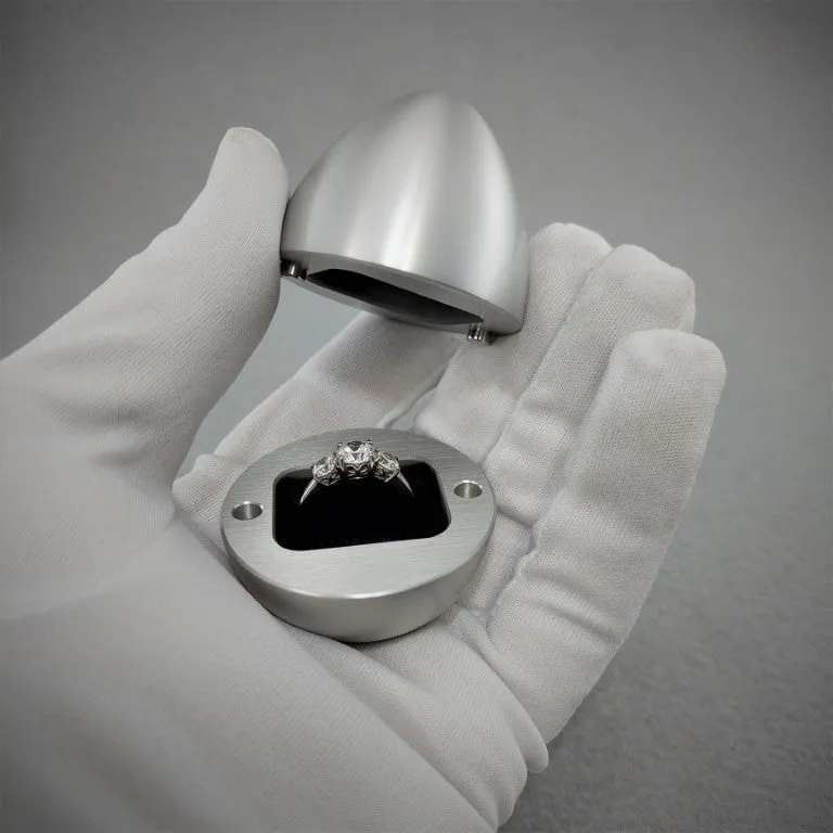 DPCustoms Engagement Ring Egg - Solid Metal Magnetic Egg Proposal Box