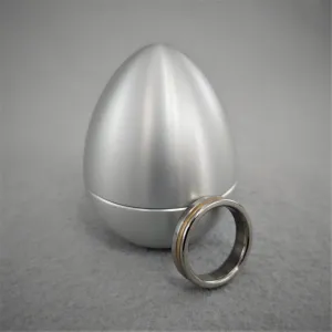 DPCustoms Engagement Ring Egg - Solid Metal Magnetic Egg Proposal Box