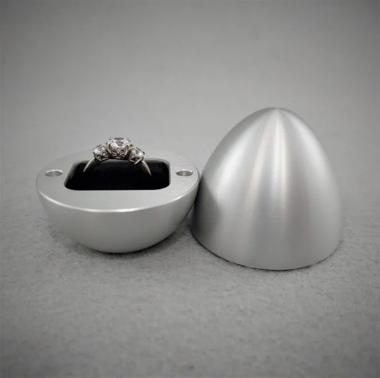 DPCustoms Engagement Ring Egg - Solid Metal Magnetic Egg Proposal Box