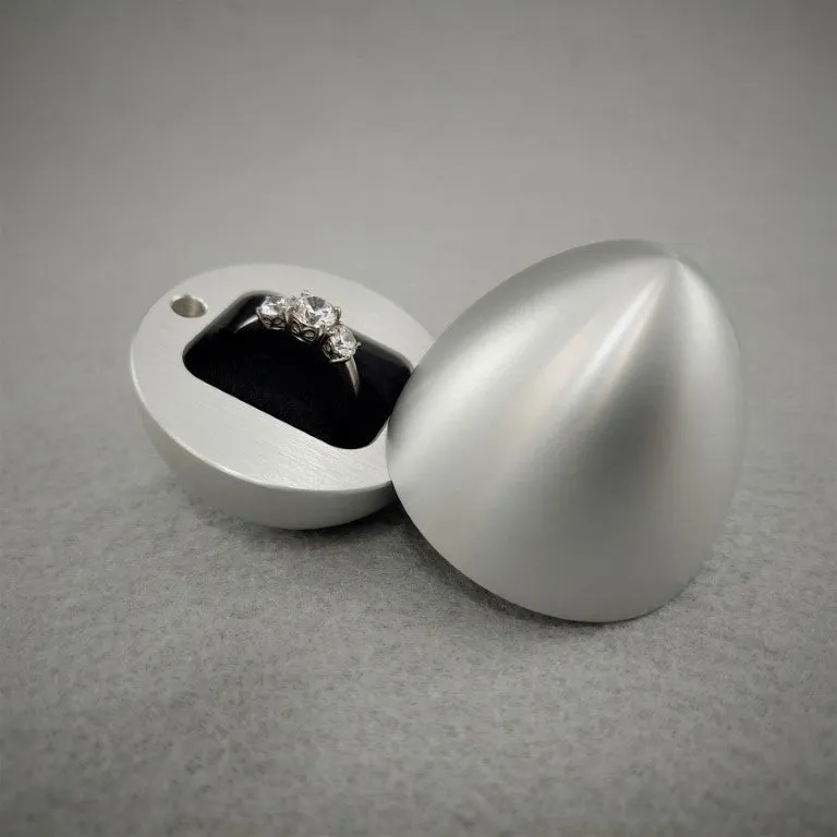 DPCustoms Engagement Ring Egg - Solid Metal Magnetic Egg Proposal Box