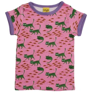 DUNS Sweden Kids Cat T-shirt - Pink