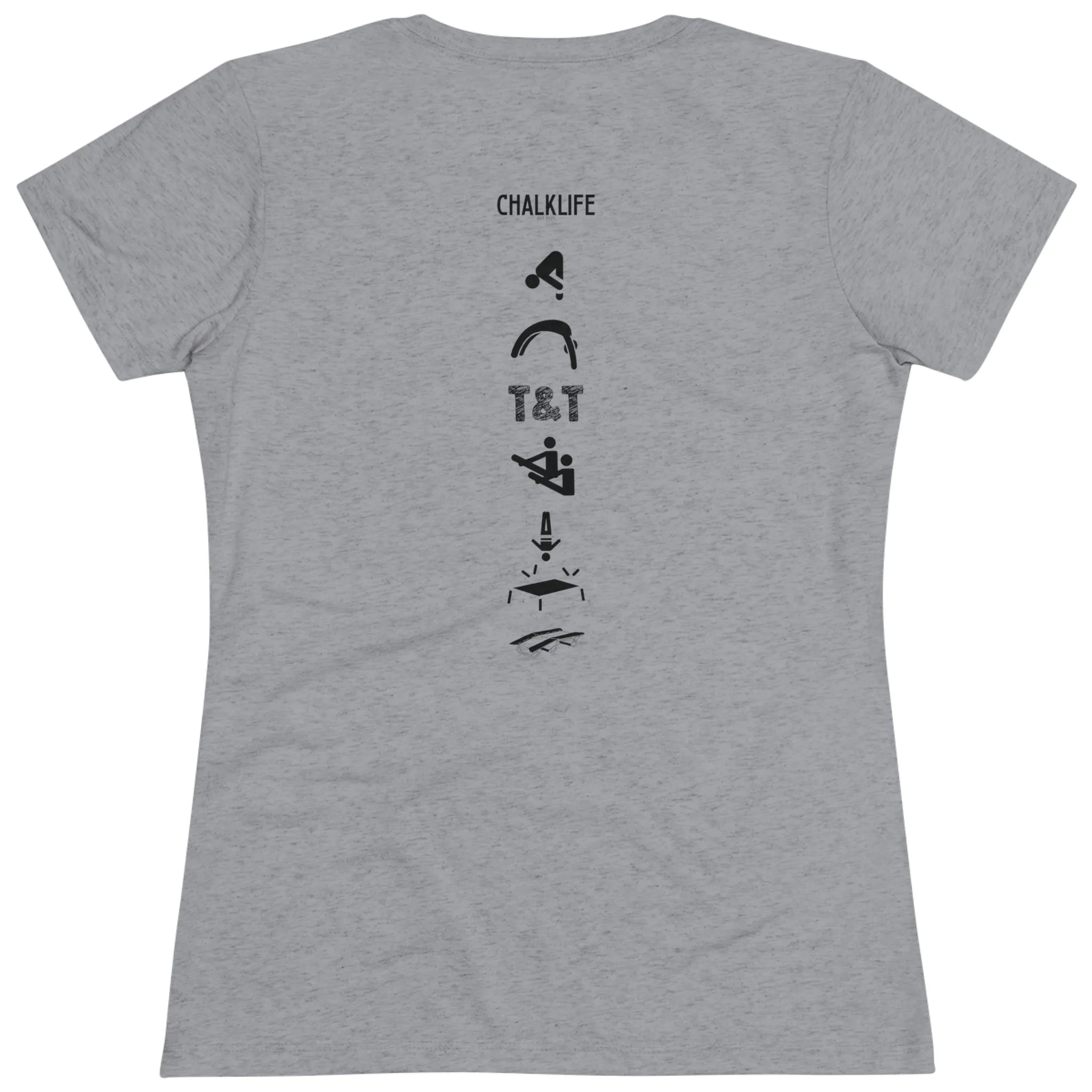 Eagle Gymnastics - Women's Trampoline & Tumbling Spine - Fitted T-Shirt