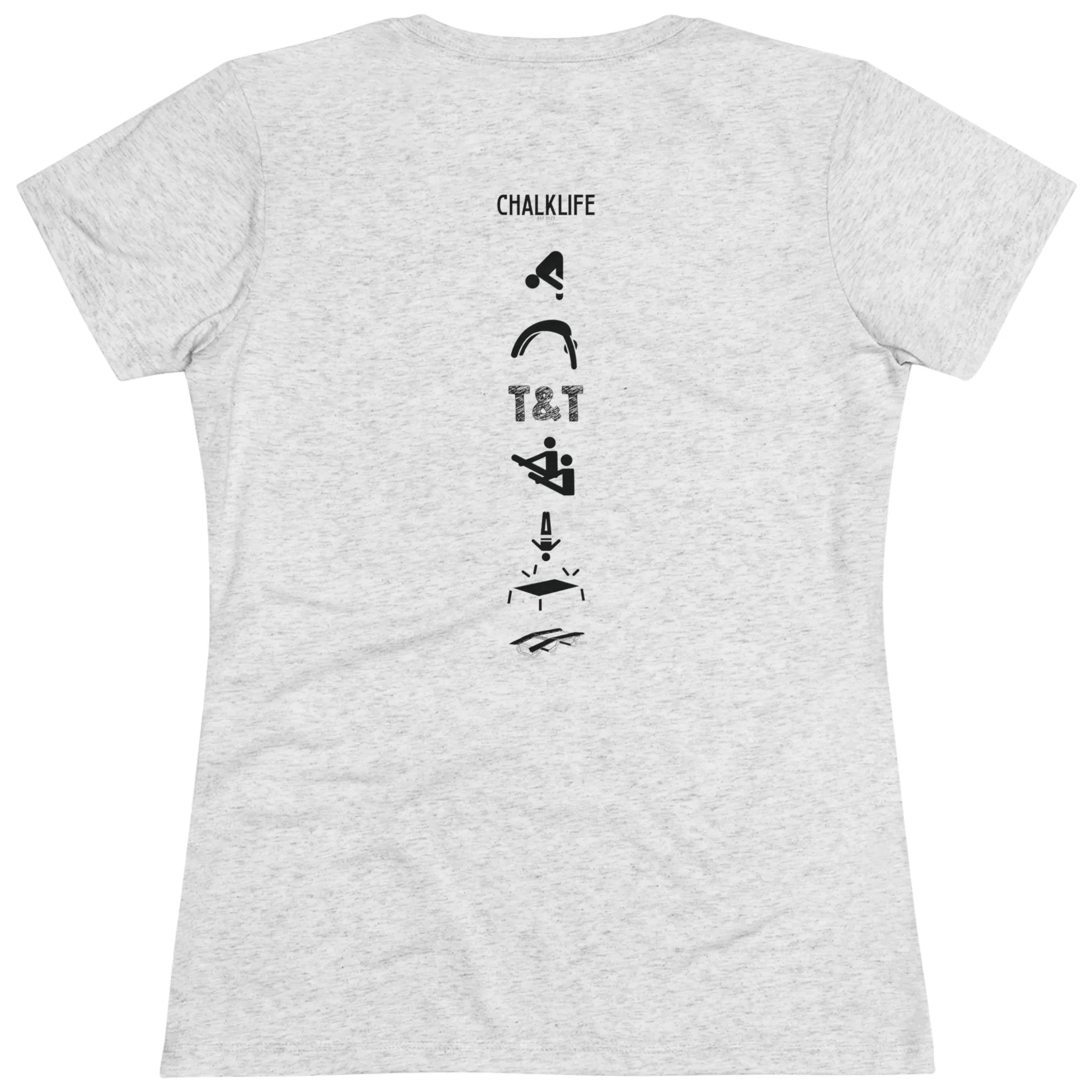 Eagle Gymnastics - Women's Trampoline & Tumbling Spine - Fitted T-Shirt