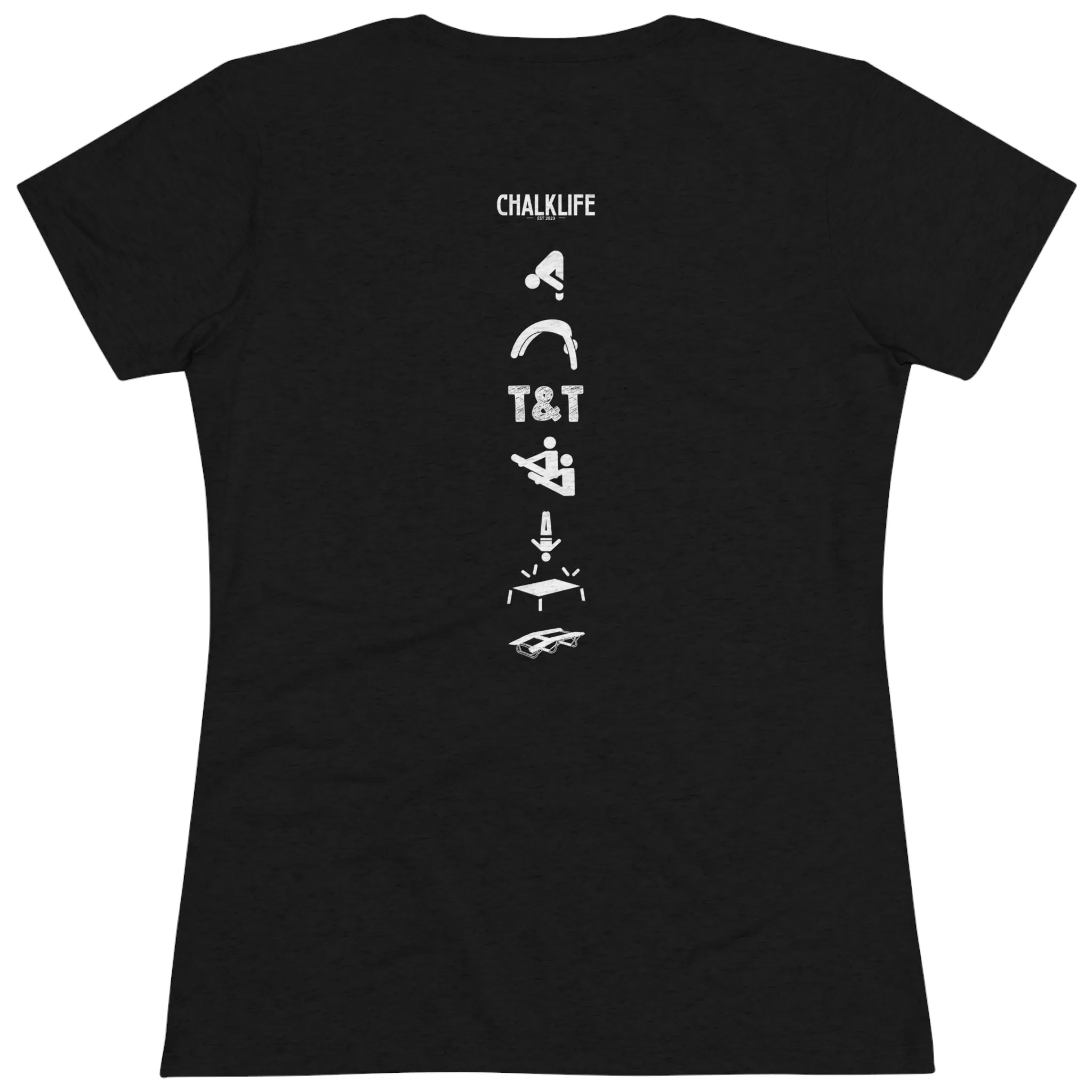 Eagle Gymnastics - Women's Trampoline & Tumbling Spine - Fitted T-Shirt