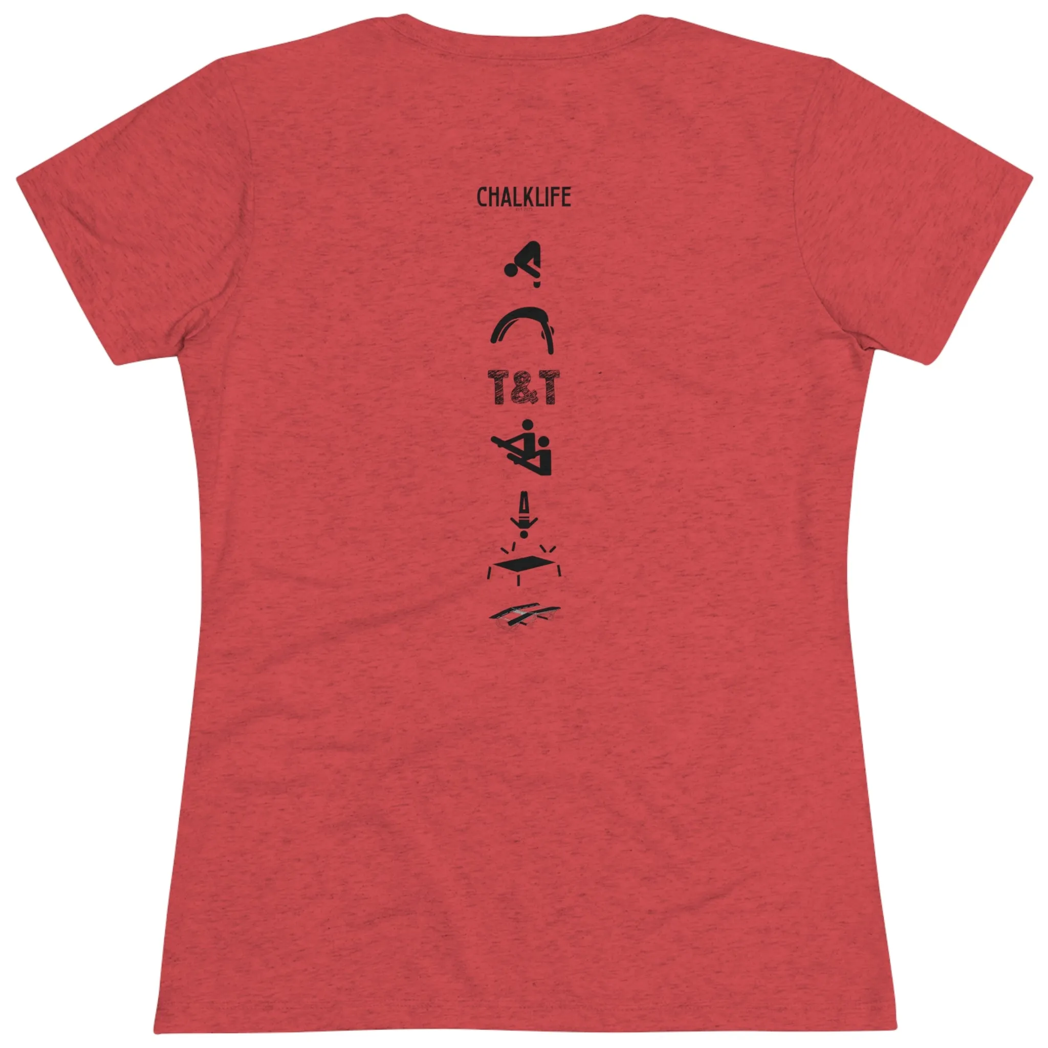 Eagle Gymnastics - Women's Trampoline & Tumbling Spine - Fitted T-Shirt