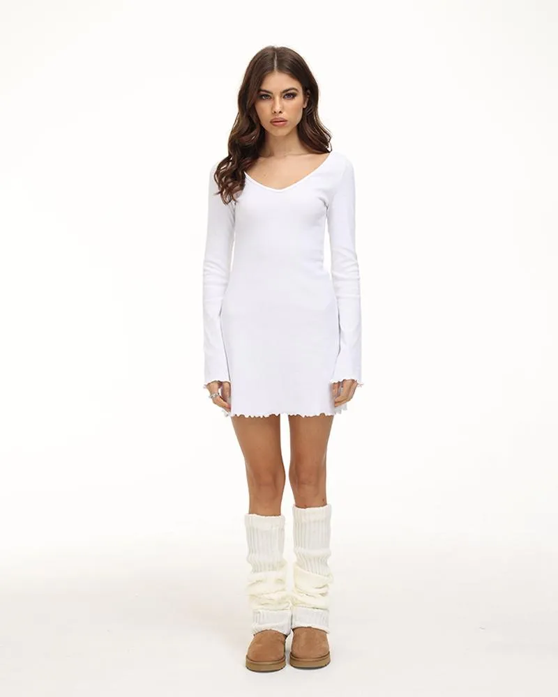 Eggshell Slip Stylish Flare Dress