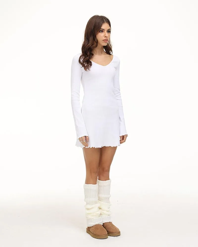 Eggshell Slip Stylish Flare Dress