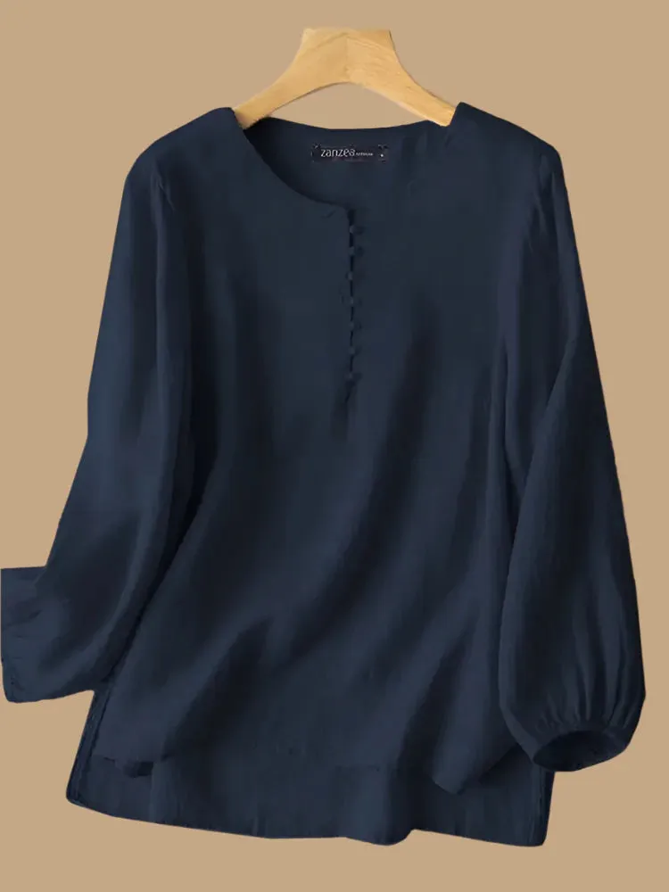 Ella | Button-Detail Blouse