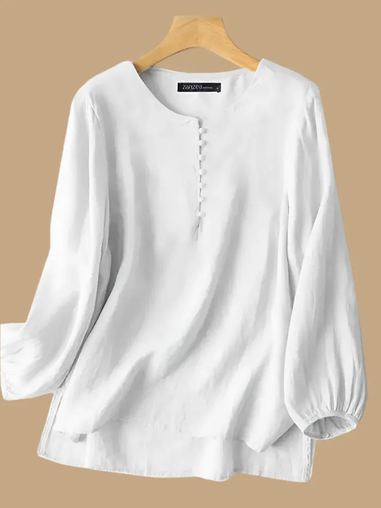 Ella | Button-Detail Blouse