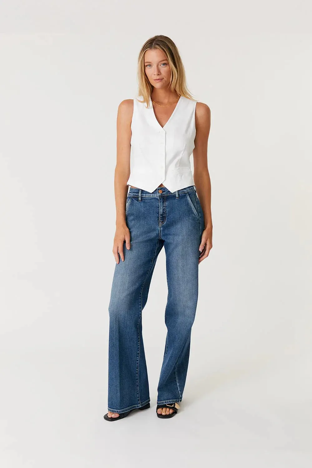 Ellis Denim Trouser - Blue Strand