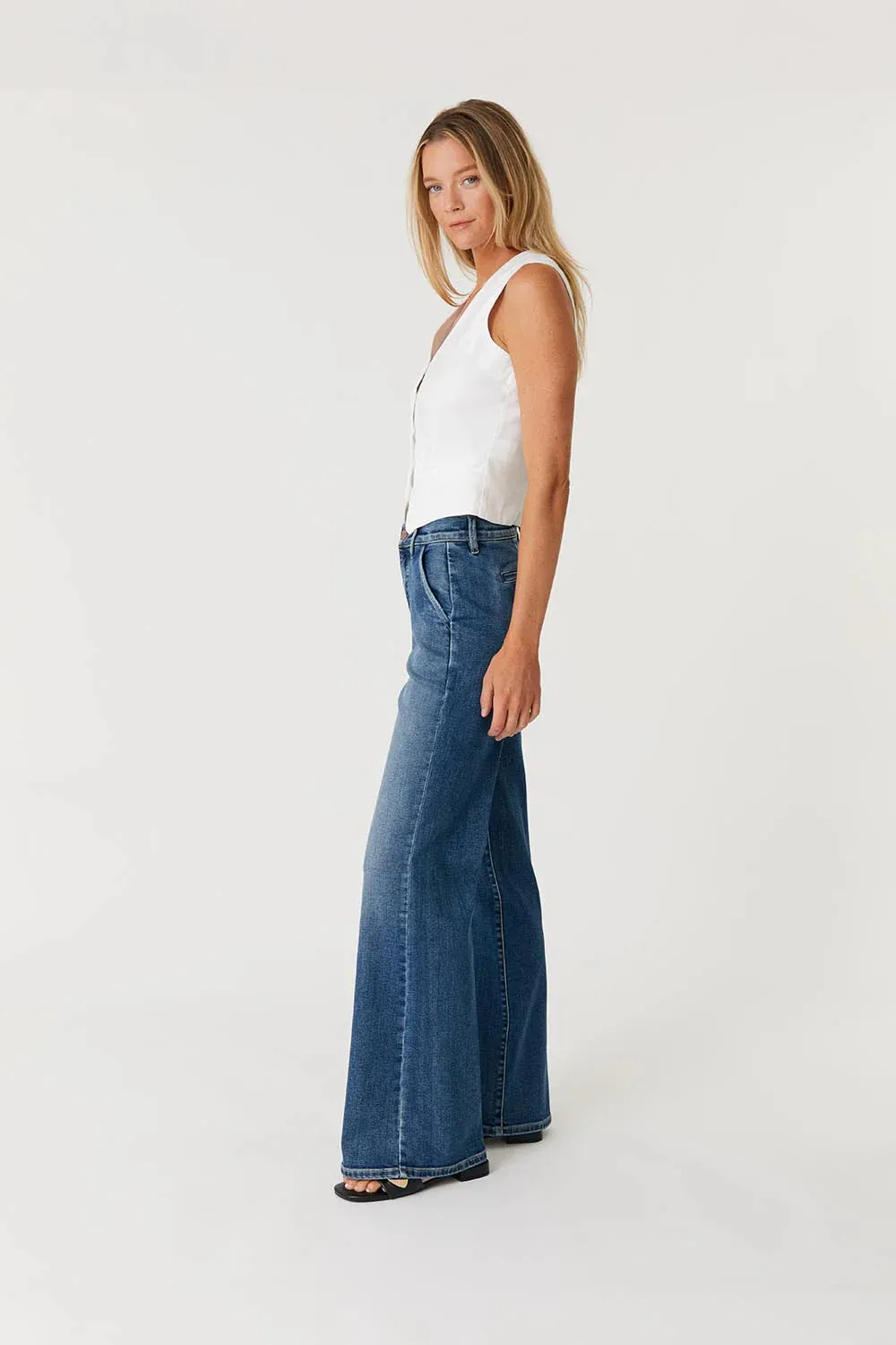 Ellis Denim Trouser - Blue Strand