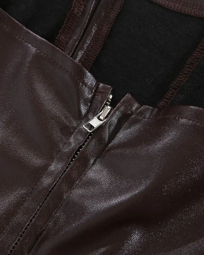 Equestrianess Corset Stylish Pleather Tube Dress