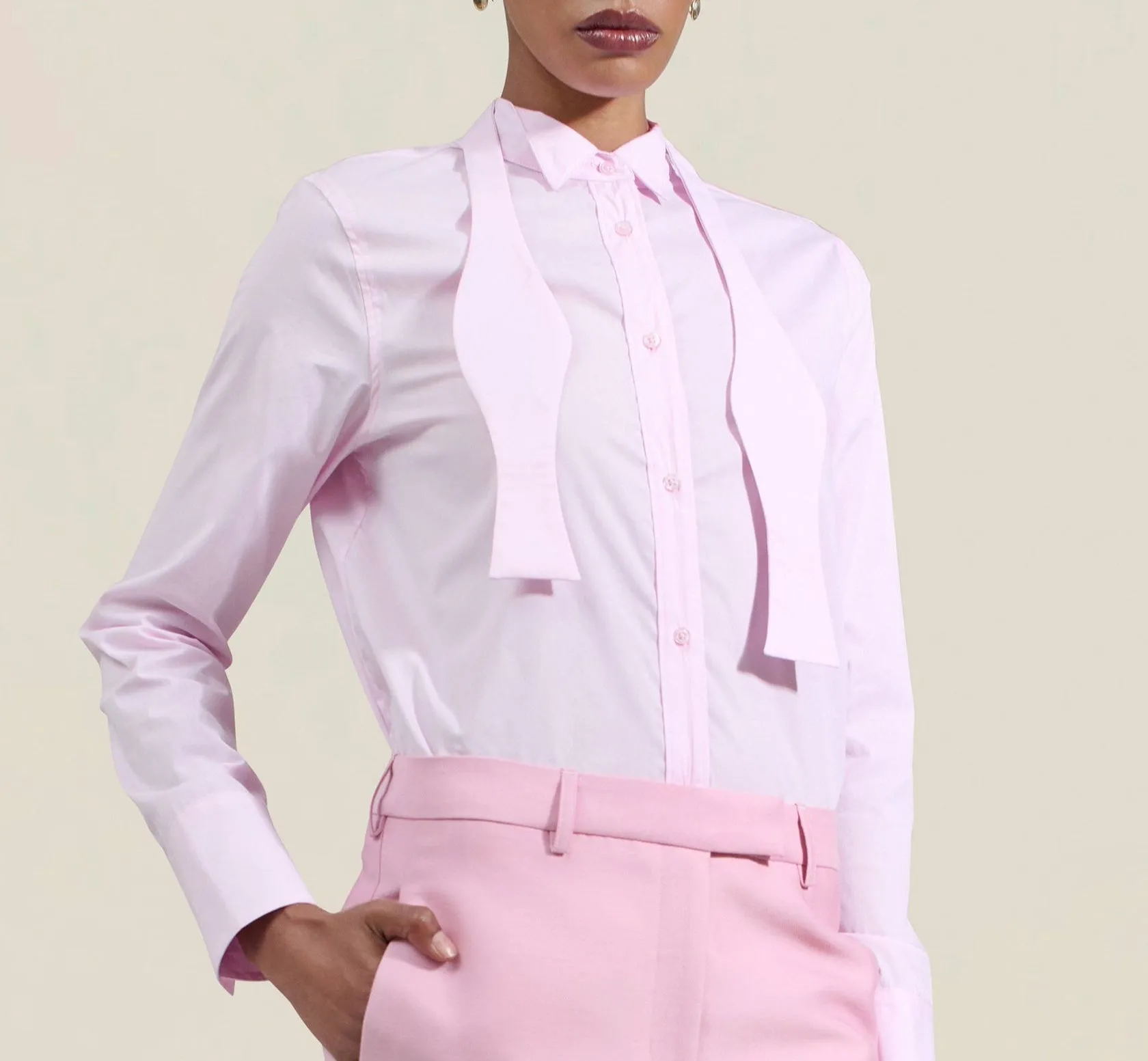 Esme Tuxedo Shirt Pink