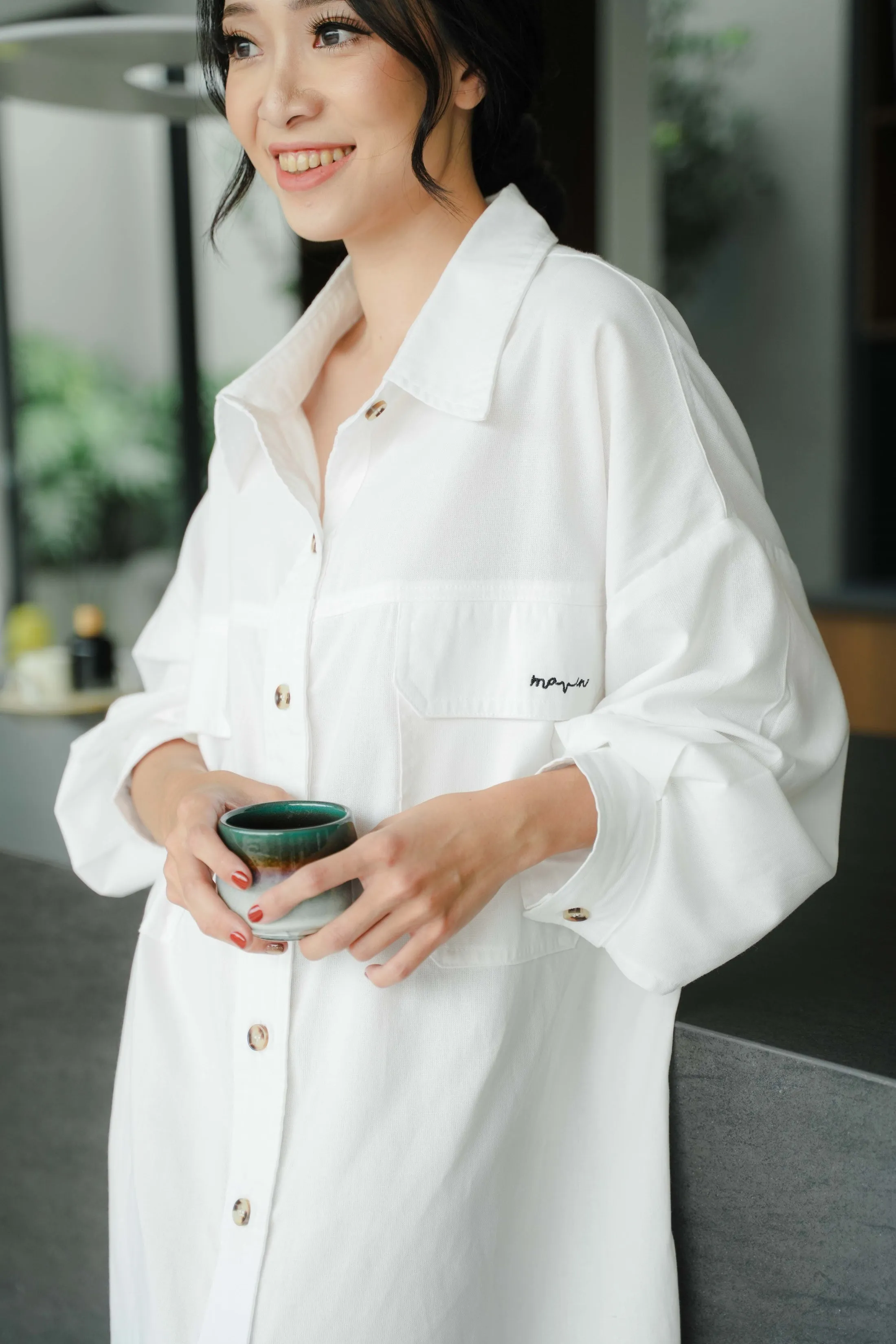 ETERNELLE SHIRTDRESS FOR HER IN SNOW WHITE